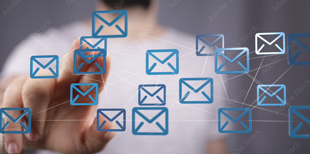 Poster Efficient email management.  Visualizing interconnected emails for better organization.