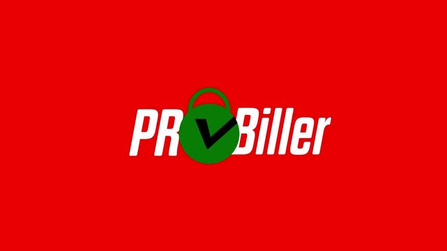 Pro Biller Animation with Green Lock Icon | Secure Payment and Billing Motion Graphic