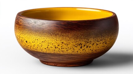 Yellow Wooden Bowl with Kitchenware, and Food Bowl.