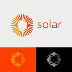 Fototapeta premium Solar icon. Sunrays with vortex, on different backgrounds. stock illustration Logo, Sun, Circle, Spiral, Abstract