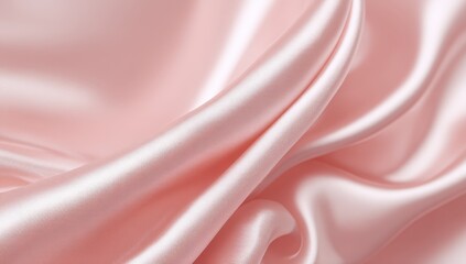 Closeup Of Pink Satin Fabric Texture