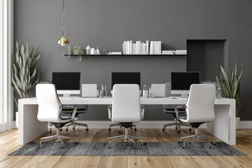 Modern Minimalist Office Workspace Design