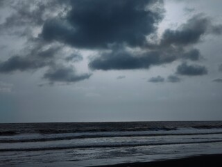 storm clouds over the sea