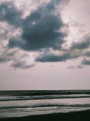 storm clouds over the sea