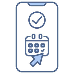 Obraz premium Online Reservation Blue Icon