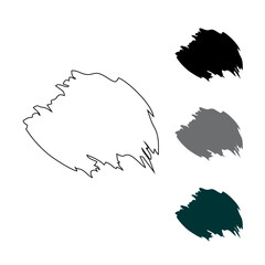 paint stain illustration vector, line vector, black, dark white and dark green colors are present