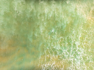 Top view sea surface nature background,Wide angle view ocean waves background.