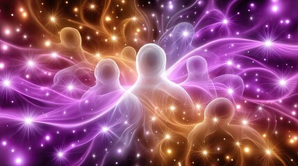 Ethereal group figures