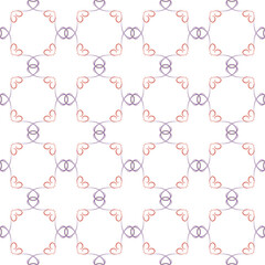 Abstract square with hearts seamless pattern
