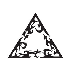Tribal Tattoo Style Abracadabra Triangle vector design for merch