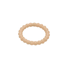 Obraz premium Spiral hair tie elastic band seamless hair accessory isolated on white. Please see some similar pictures from my portfolio