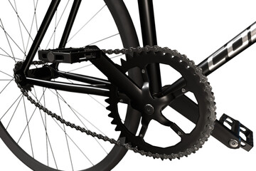 Black Fixed-Gear / Fixie Bicycle 3D Model