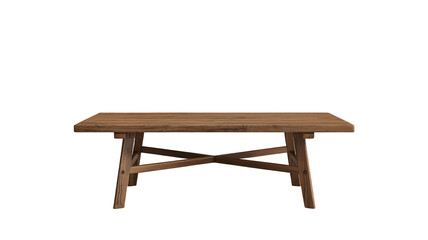 Wooden Dining Table with Crossed Legs
