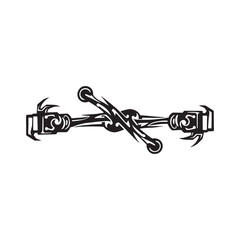 Intricate Tribal Tattoo Style Network Cable Vector Design for Me