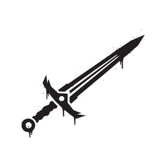 Mordred's Sword Vector with Stencil Dripping Paint Effect for Me