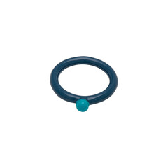 Captive bead ring jewelry in dark blue with a turquoise bead on white. Please see some similar...