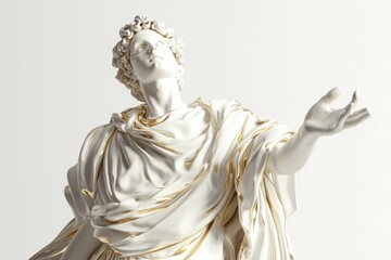 Obraz premium Renaissance statue sculpture gold art.