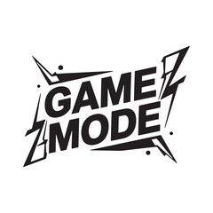 Cyberpunk Game Mode Icon Vector for Merchandise and Apparel Prin