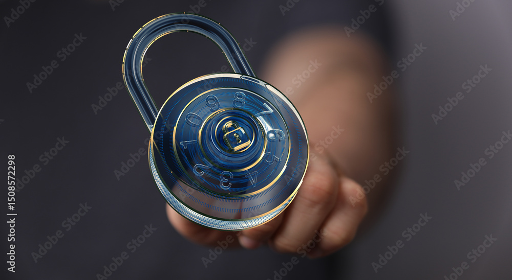 Aufkleber Secure your data with strong passwords and encryption.  Protect your privacy online.