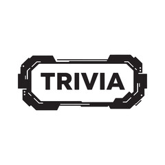 Futuristic Trivia Icon in Cyberpunk Style for Merchandise Appare