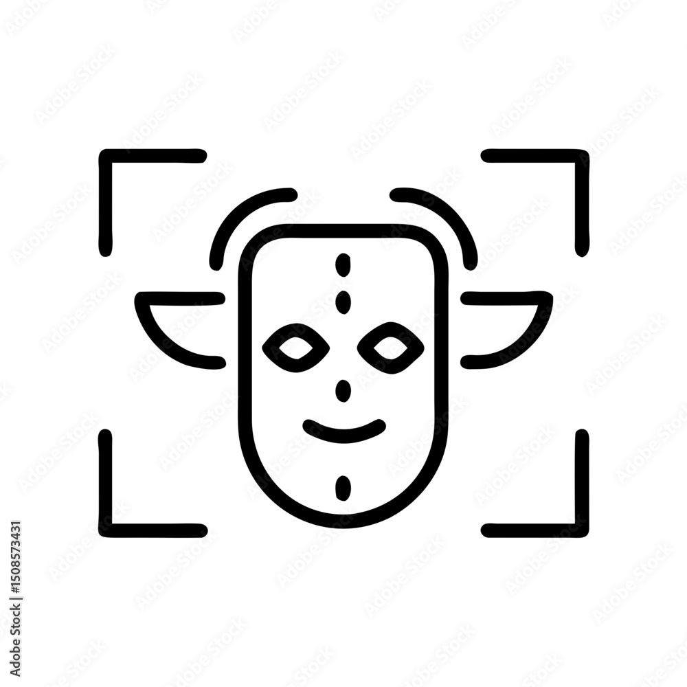 Aufkleber advanced deepfake detection ai-powered facial recognition technology icon