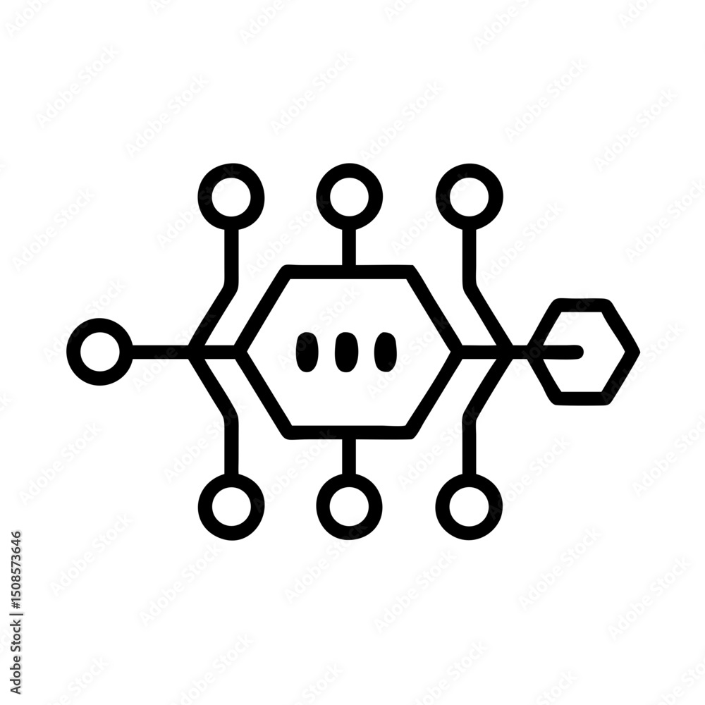 Poster secure data network homomorphic encryption icon, network security, data protection, privacy, cyber s