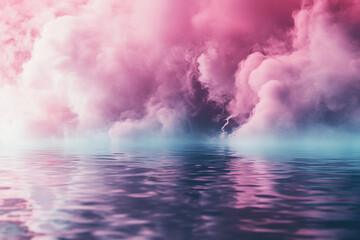 Obraz premium Ethereal fog effect for surreal product layout