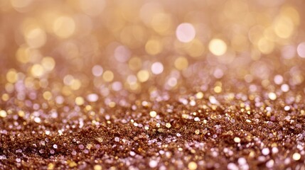 Sparkling Glitter Texture in Rose Gold Tones