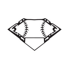 Unique Home Plate with Tribal Tattoo Design for Merchandise Prin