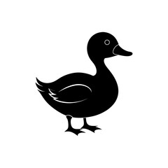 Artistic Duck Silhouette Design