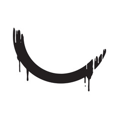 Fototapeta premium Abstract circle with dot icon in dripping paint style for modern