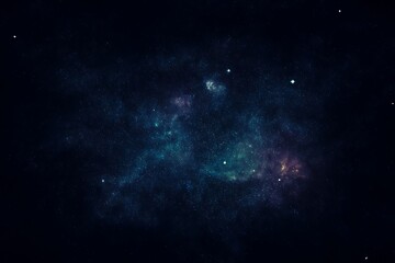 Cosmic vastness with nebulous galactic formations