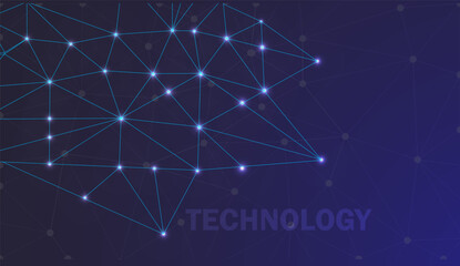 abstract blue background with starstechn