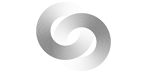 White geometric abstract background overlapping layers on bright space with line effect decoration. Circle style concept modern graphic design element for banner, flyer, card. Eps10