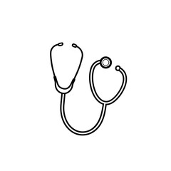 stethoscope on white background