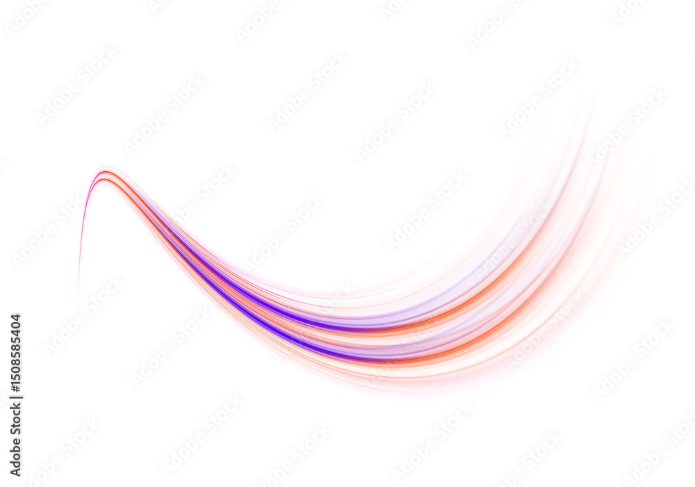 Aufkleber light trail wave, fire path trace line, car lights, optic fiber and incandescence curve twirl. high 