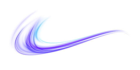 Blue stripes in the form of drill, turns and swirl. Undulate wave swirl swoosh, dynamic twisted lines. Light garland PNG.	