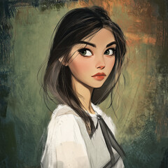 Digital art - Painting of a young woman