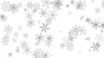 Snowflakes - Falling snow at night. Bokeh lights