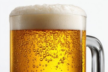 glass of beer isolated on white background