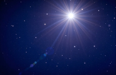 Bright Star Shining in the Starry Sky