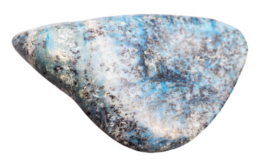 tumbled dianite mineral isolated on white