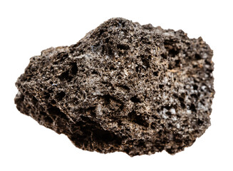 raw pumicite mineral isolated on white