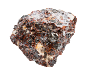 raw franklinite and zincite mineral isolated