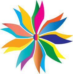 abstract colorful flower for various uses .