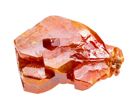 raw vanadinite crystal mineral isolated on white