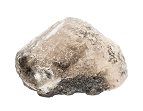 raw phenakite mineral isolated on white