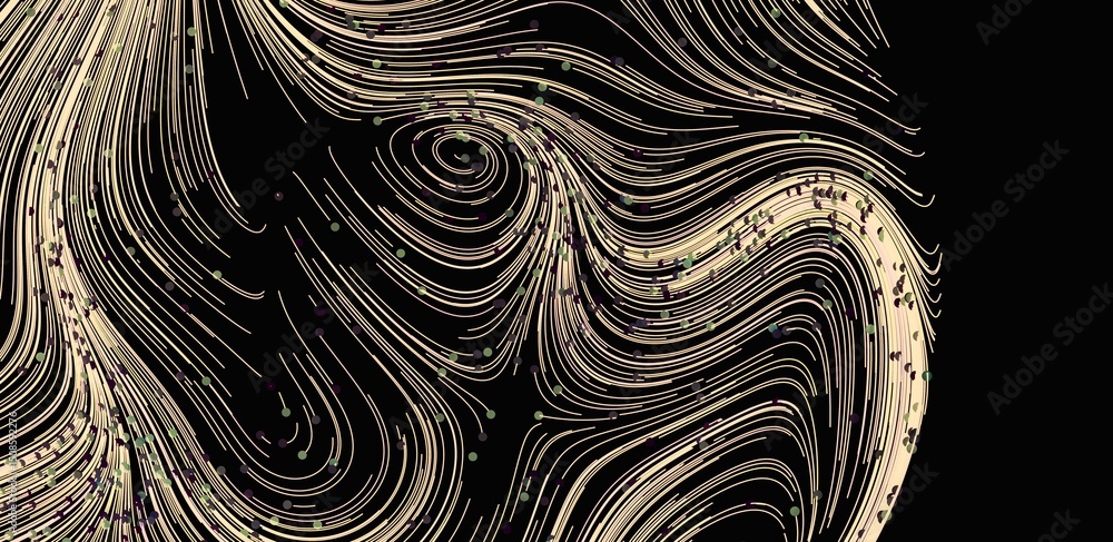 Fototapete elegant abstract background with swirling lines and scattered dots. perfect for design projects.