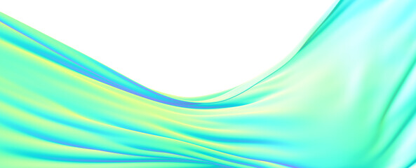 Abstract Teal Green Wave Background