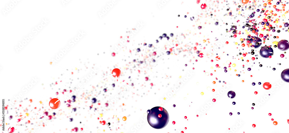 Fototapete abstract background with colorful bubbles and particles. perfect for design projects.